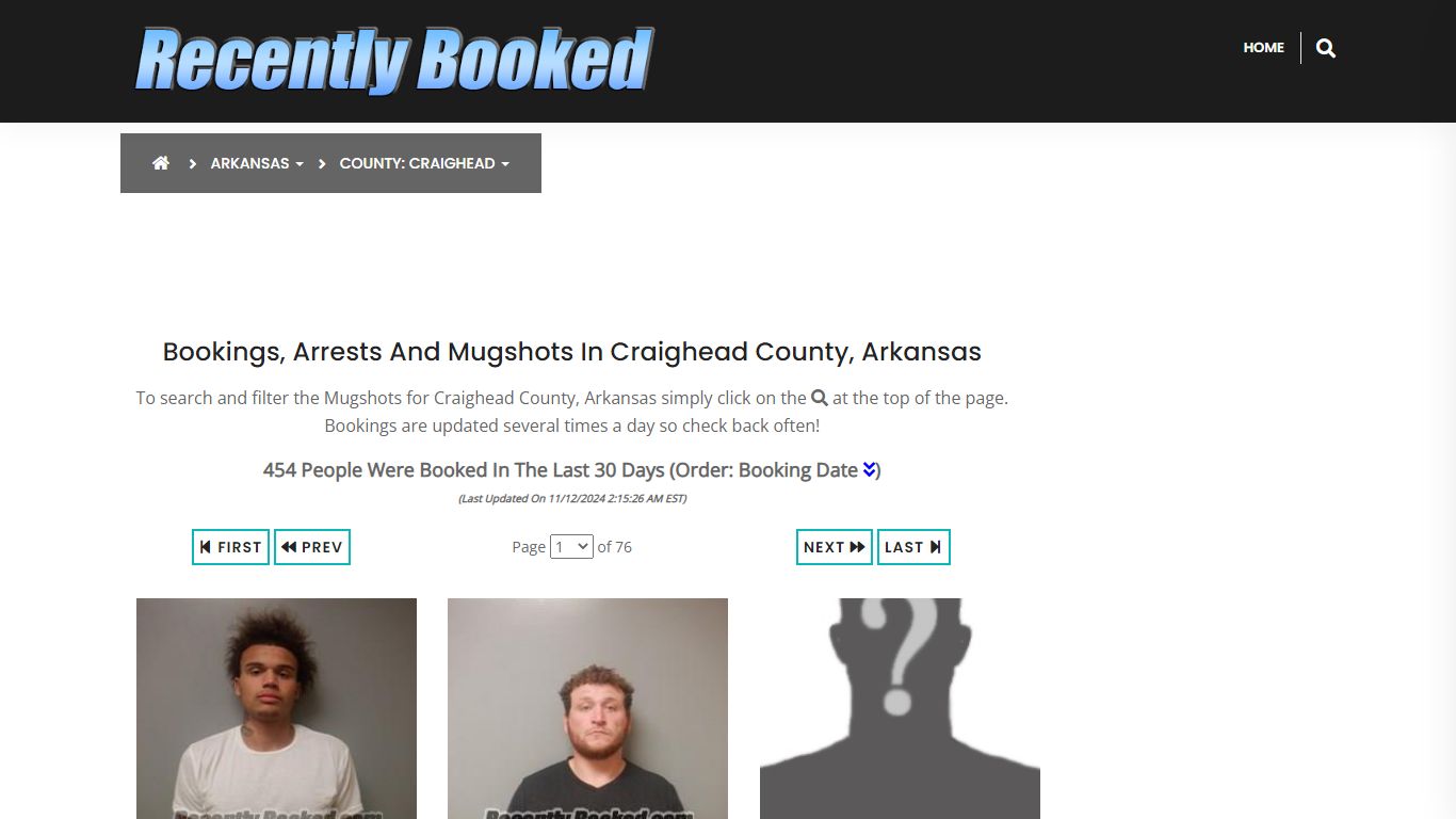 Bookings, Arrests and Mugshots in Craighead County, Arkansas