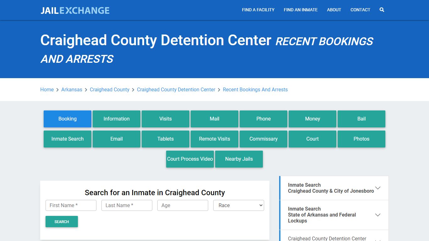 Craighead County Detention Center Recent Bookings And Arrests